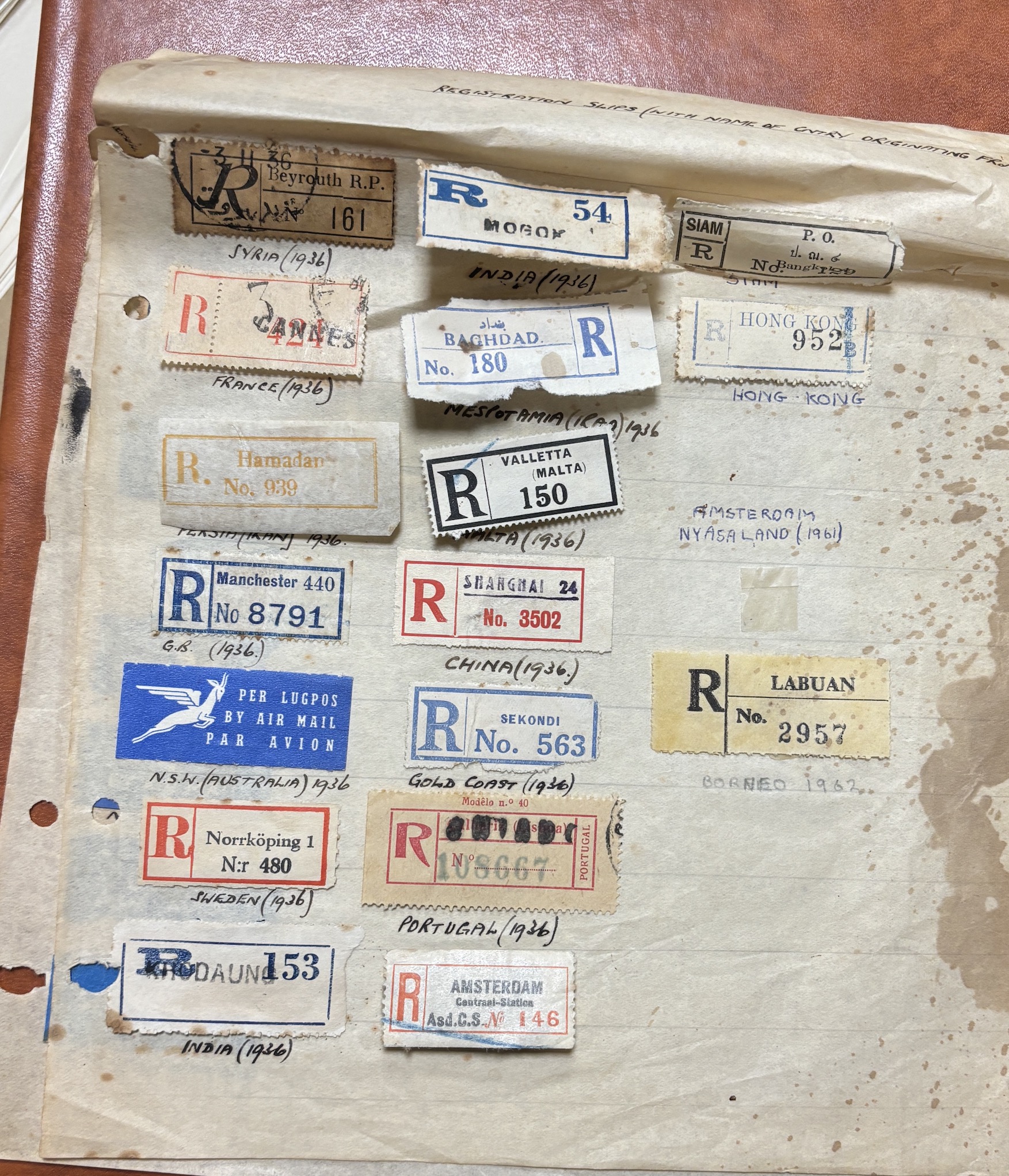A collection of stamps arranged in albums including Great Britain, Ceylon and Nigeria
